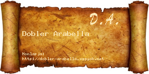 Dobler Arabella névjegykártya